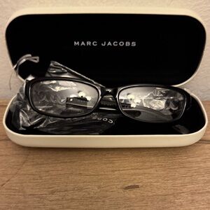 New Marc Jacobs black rectangle eye glasses.
